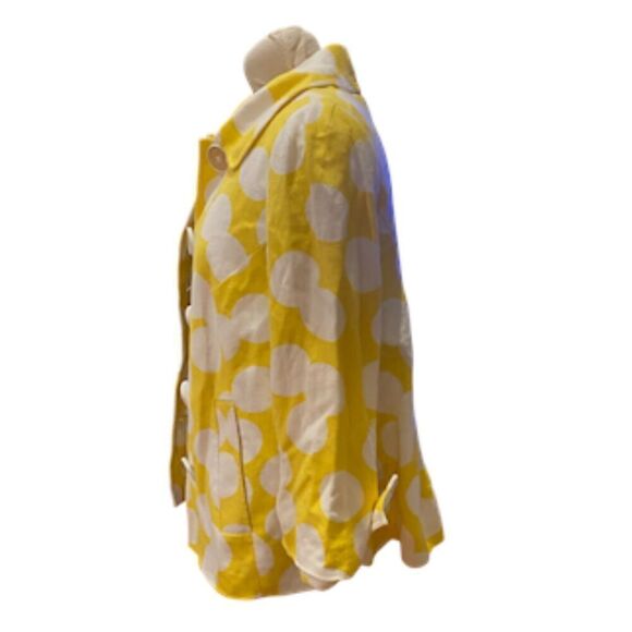Lilly Pulitzer Linen Blend Jacket Fun Polka Dot Sz 6 Button Front Butter Yellow - Picture 9 of 12